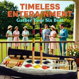 Vintage Sportcraft 6 Player Croquet Set